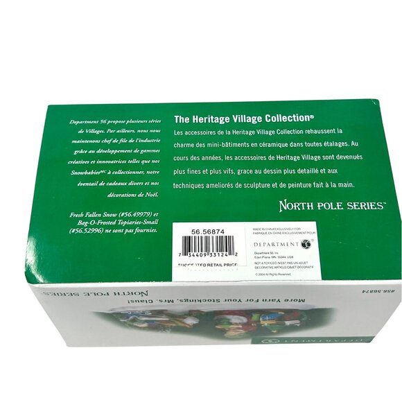 Department 56 - North Pole - "More Yarn For Your Stockings Mrs. Claus!" Vintage - Picture 7 of 9